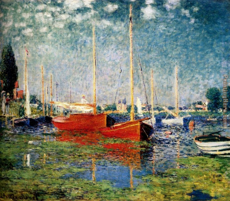 The Red Boats painting - Claude Monet The Red Boats art painting